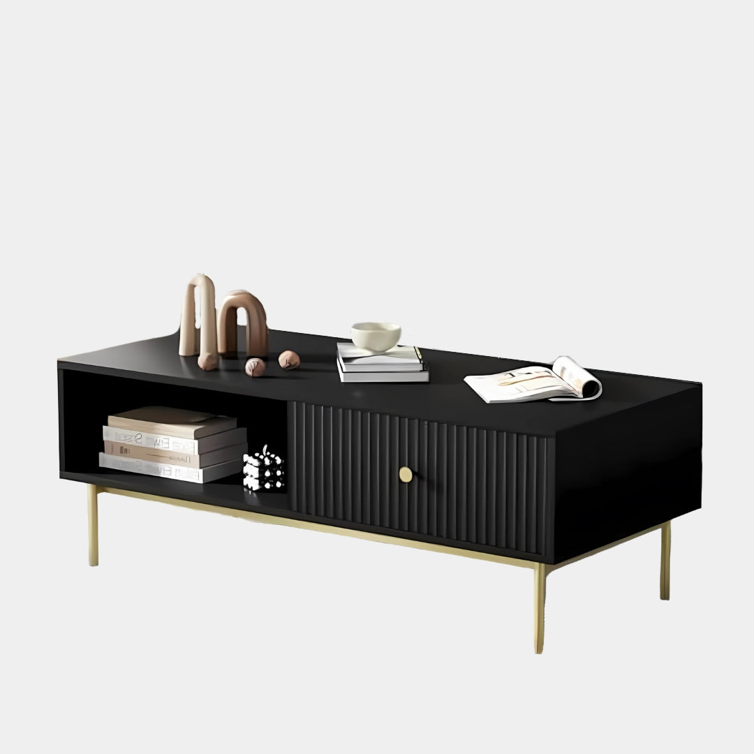 Aurora Black Minimalist Coffee Table