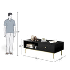 Aurora Black Minimalist Coffee Table