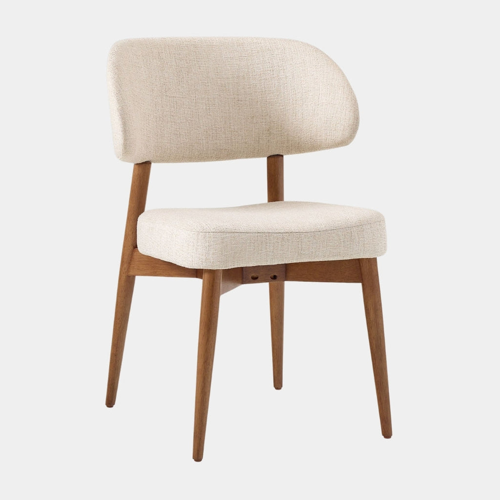 Vintage Inspired Wooden Upholstered Dining Chair