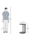 Slatted Black Frame Modern Side Table