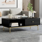 Aurora Black Minimalist Coffee Table