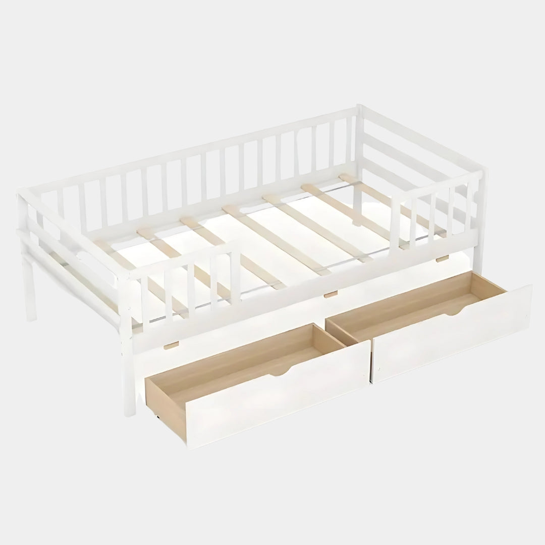 Full Size Kids Bed with Multiple Storage Drawers