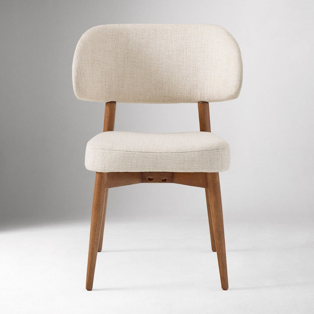 Vintage Inspired Wooden Upholstered Dining Chair