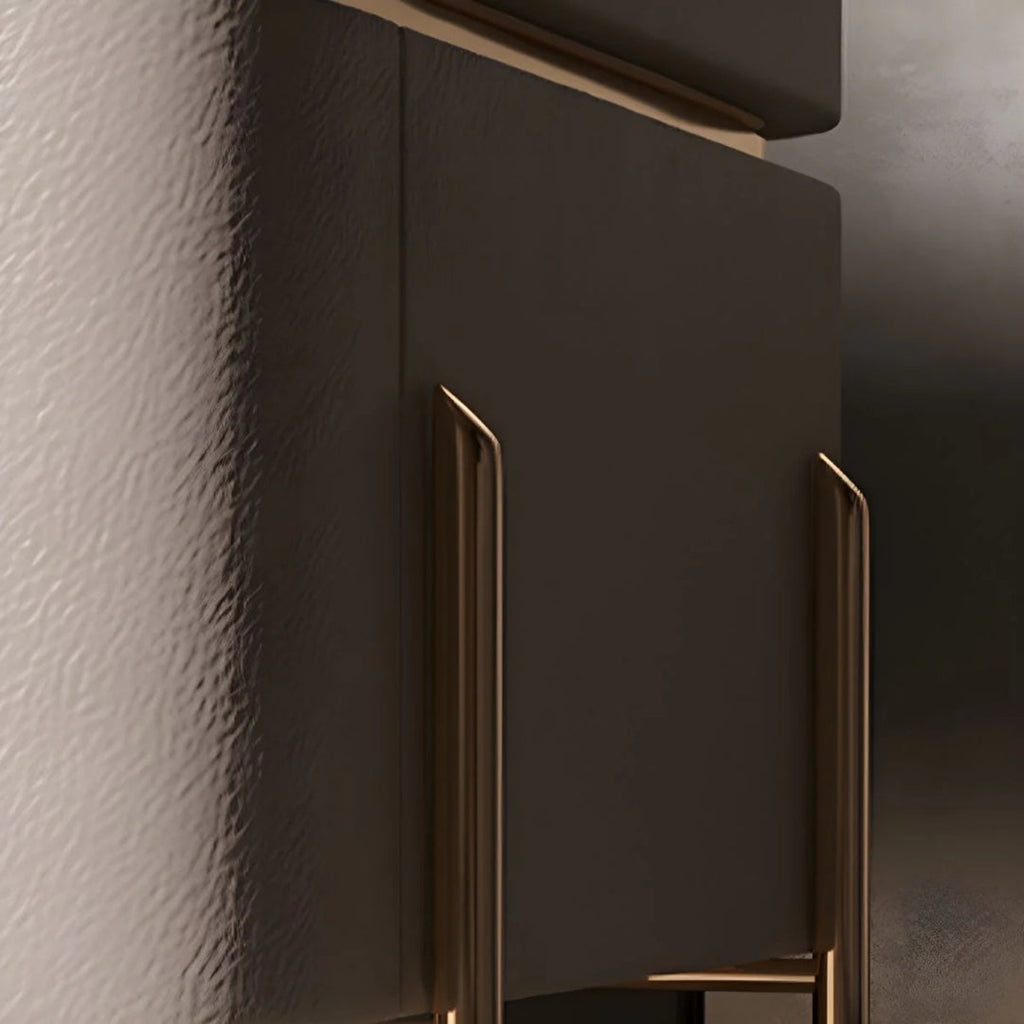 Modern Chic White & Gold Bedside Table

