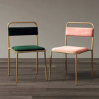 Midnight Velvet Metal Dining Chair