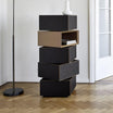 Modern Twisted Layered Black Bookshelf