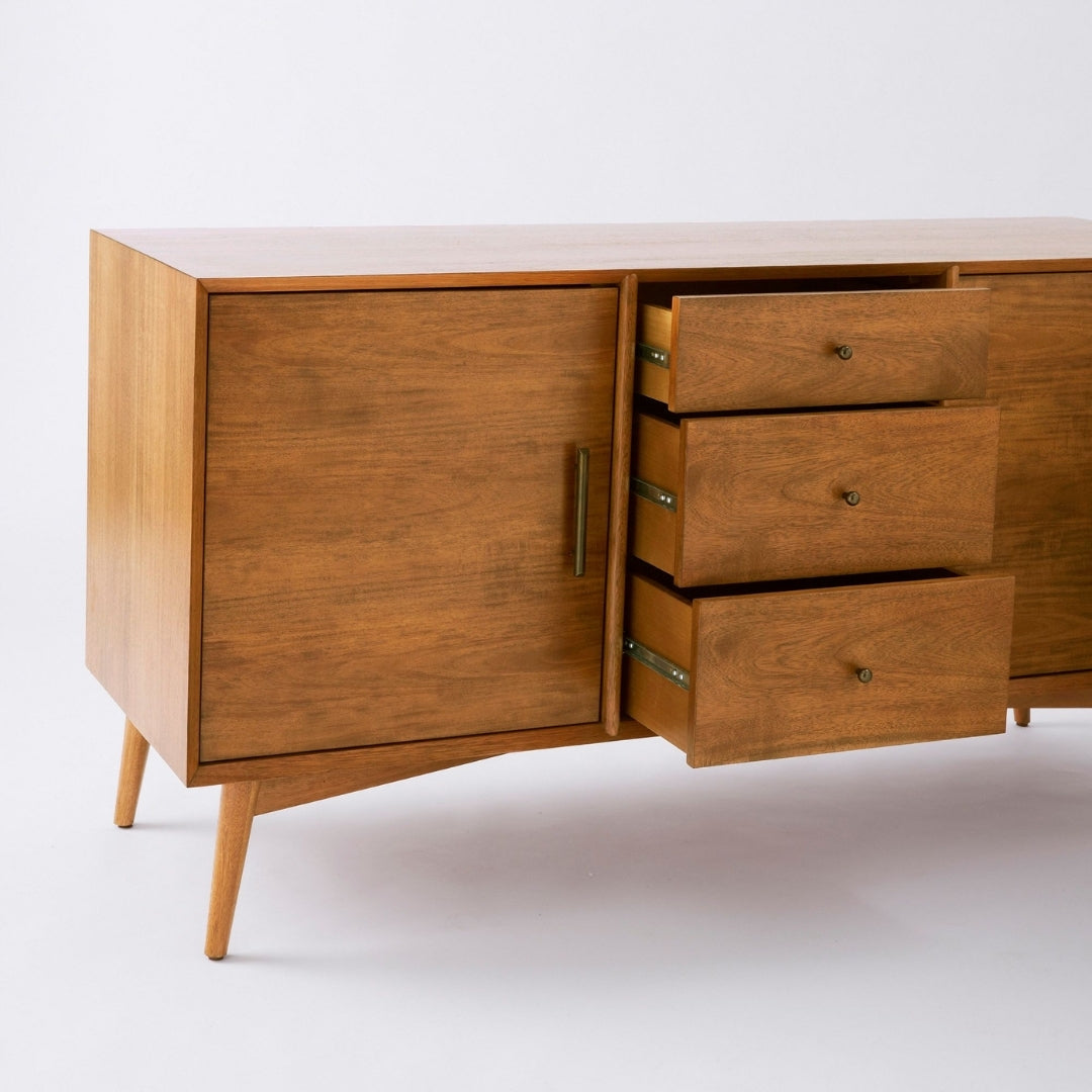 Mid-Century Classic Wood Frame TV Unit