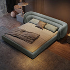 Aurora Curve Upholstered Bed with Curved Headboard