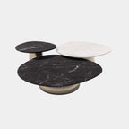 Modern Trio Coffee Table Set with Circular Base