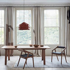 Modern Wood Frame Armchair with Black Seat

