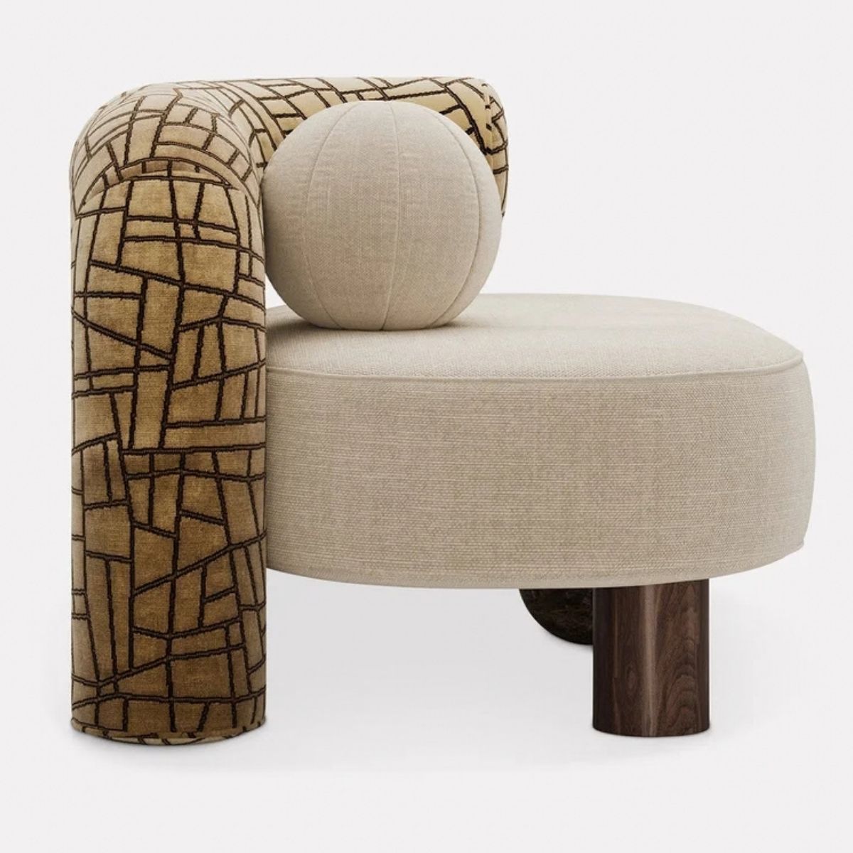 Modern Cove Sculptural Accent Chair