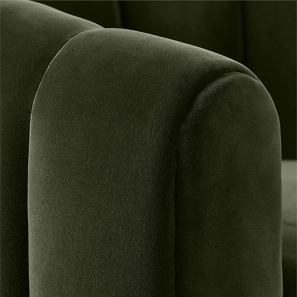 Modern Olive Green Barrel Accent Chair
