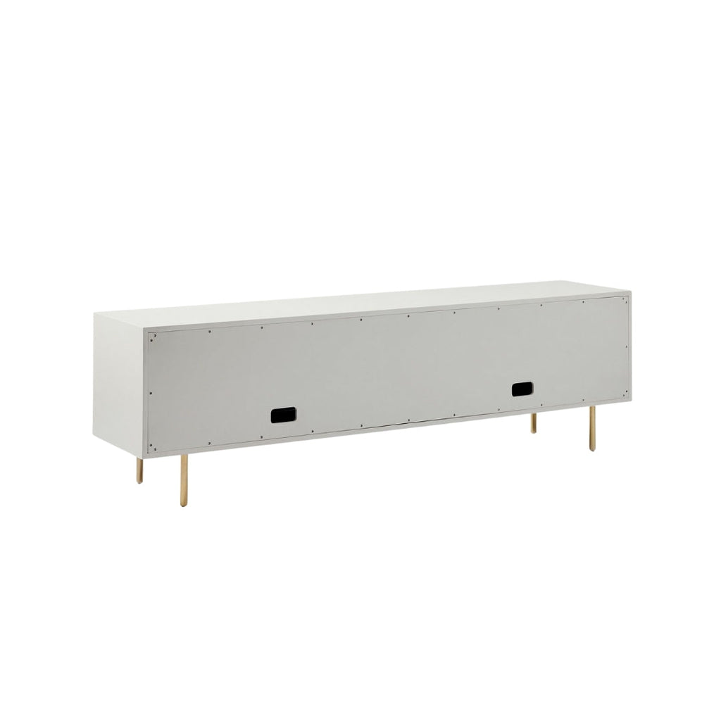 Modern Minimalist Striped Panel TV Unit
