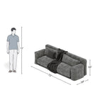 2 Seater Dark Grey Sofa With Super Soft Upholstery