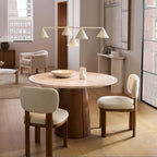 Contemporary Soft Beige Wooden Dining Chair