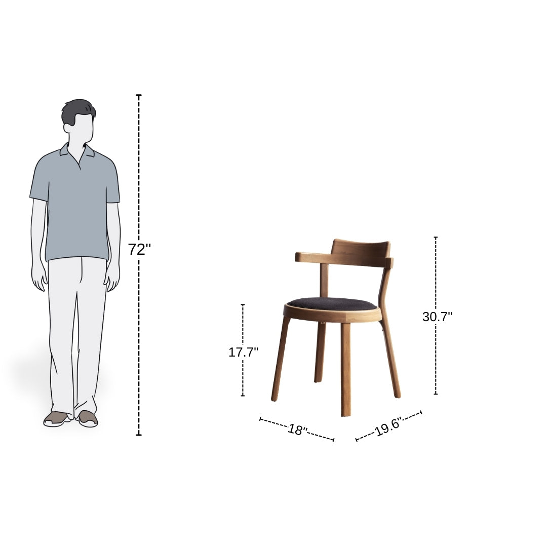 Midwood Black Upholstered Dining Chair