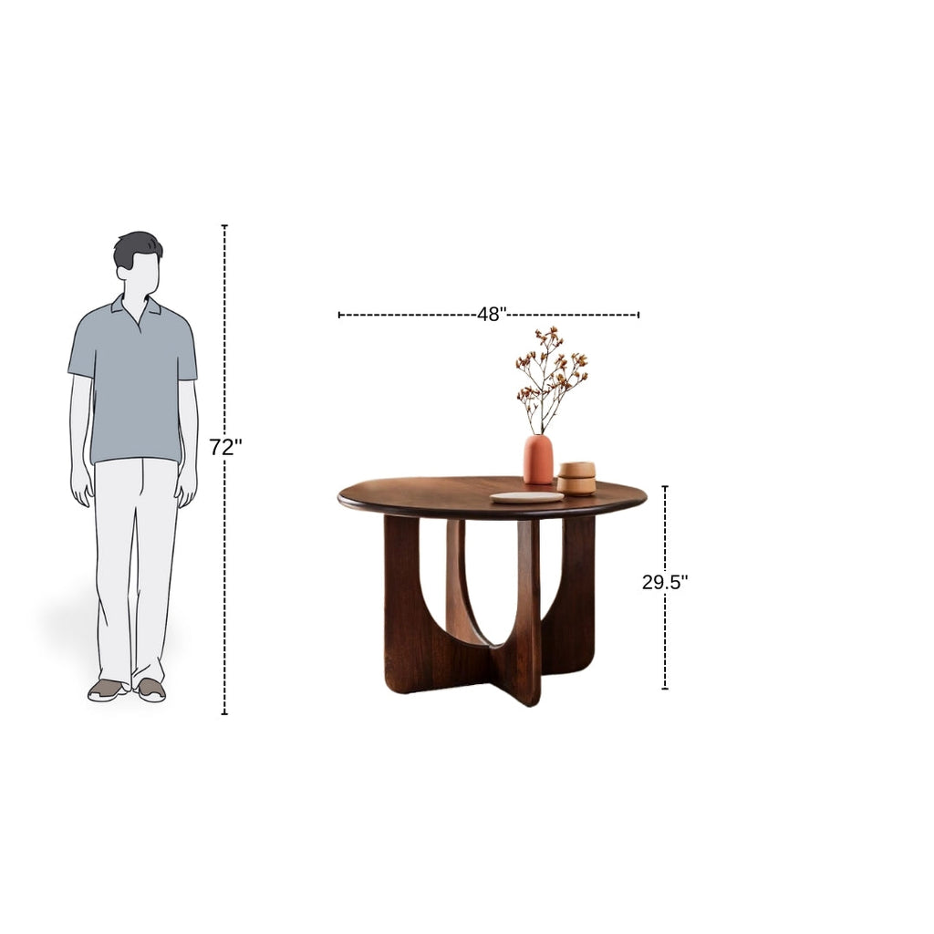 U-Base Round Wood Cafe Table