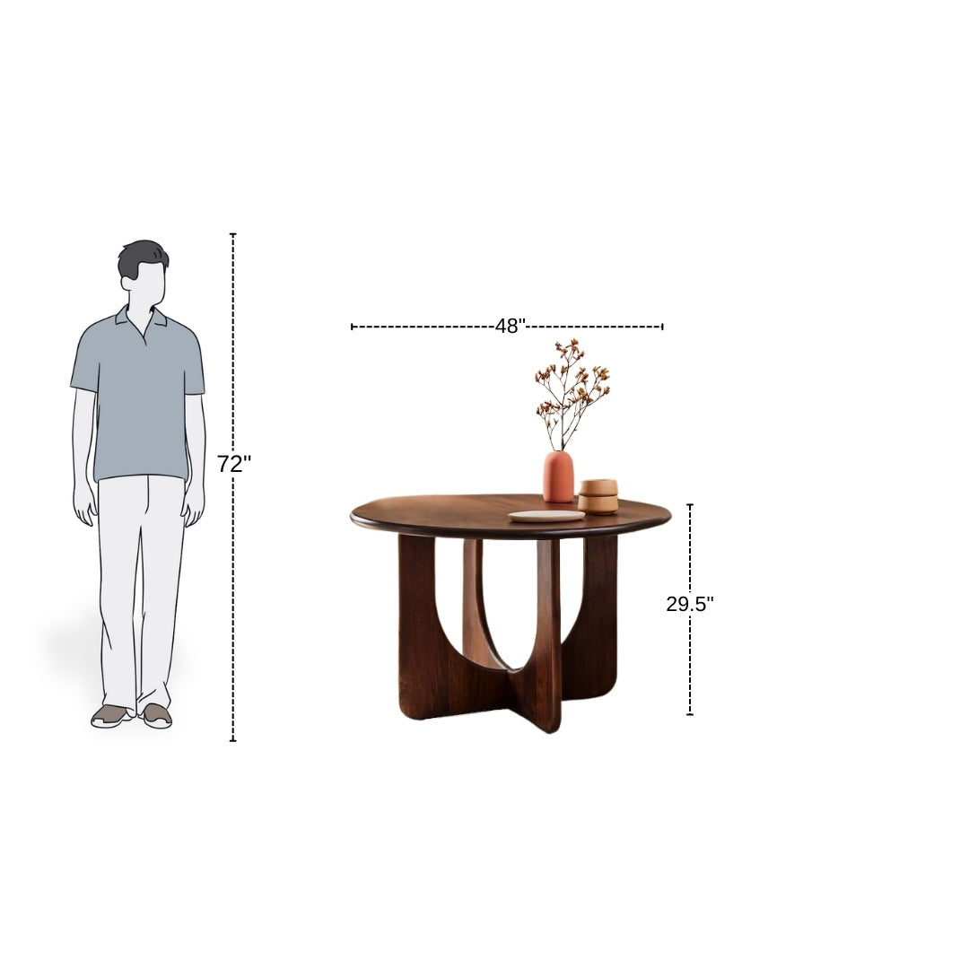U-Base Round Wood Cafe Table