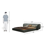 Aurora Curve Upholstered Bed with Curved Headboard