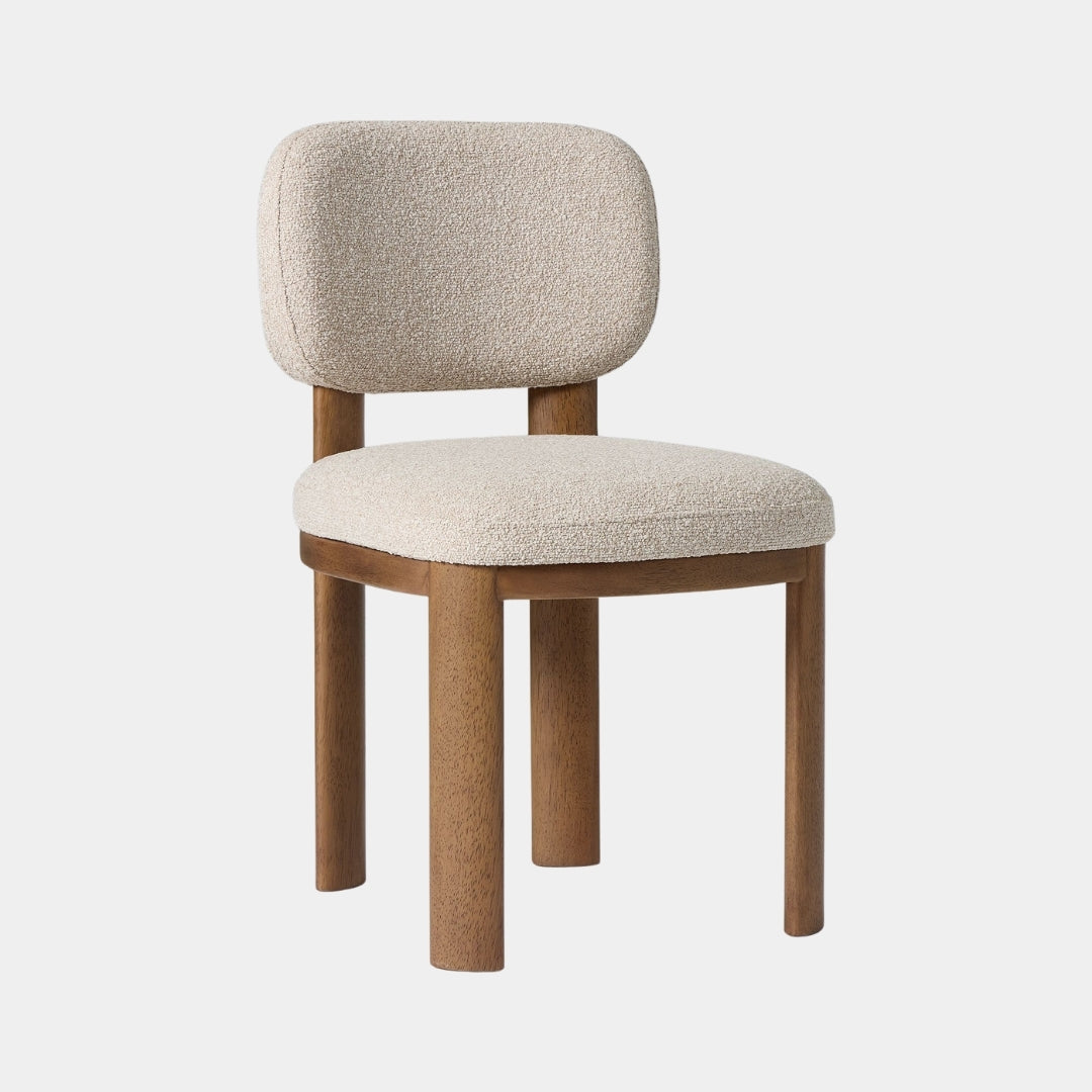Contemporary Soft Beige Wooden Dining Chair