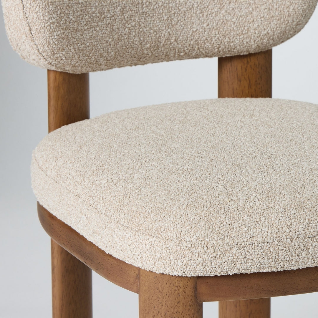 Contemporary Soft Beige Wooden Dining Chair