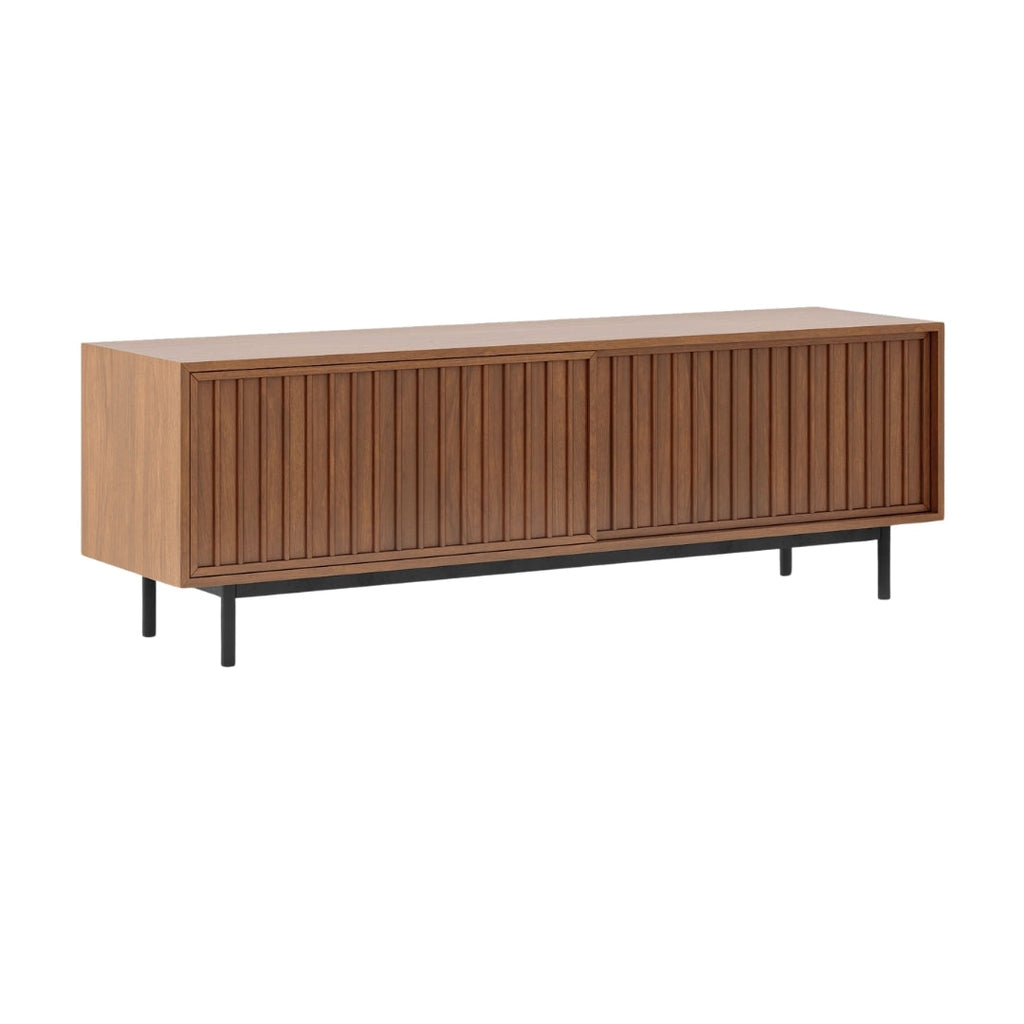 Urban Slatted Wood TV Unit