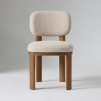 Contemporary Soft Beige Wooden Dining Chair