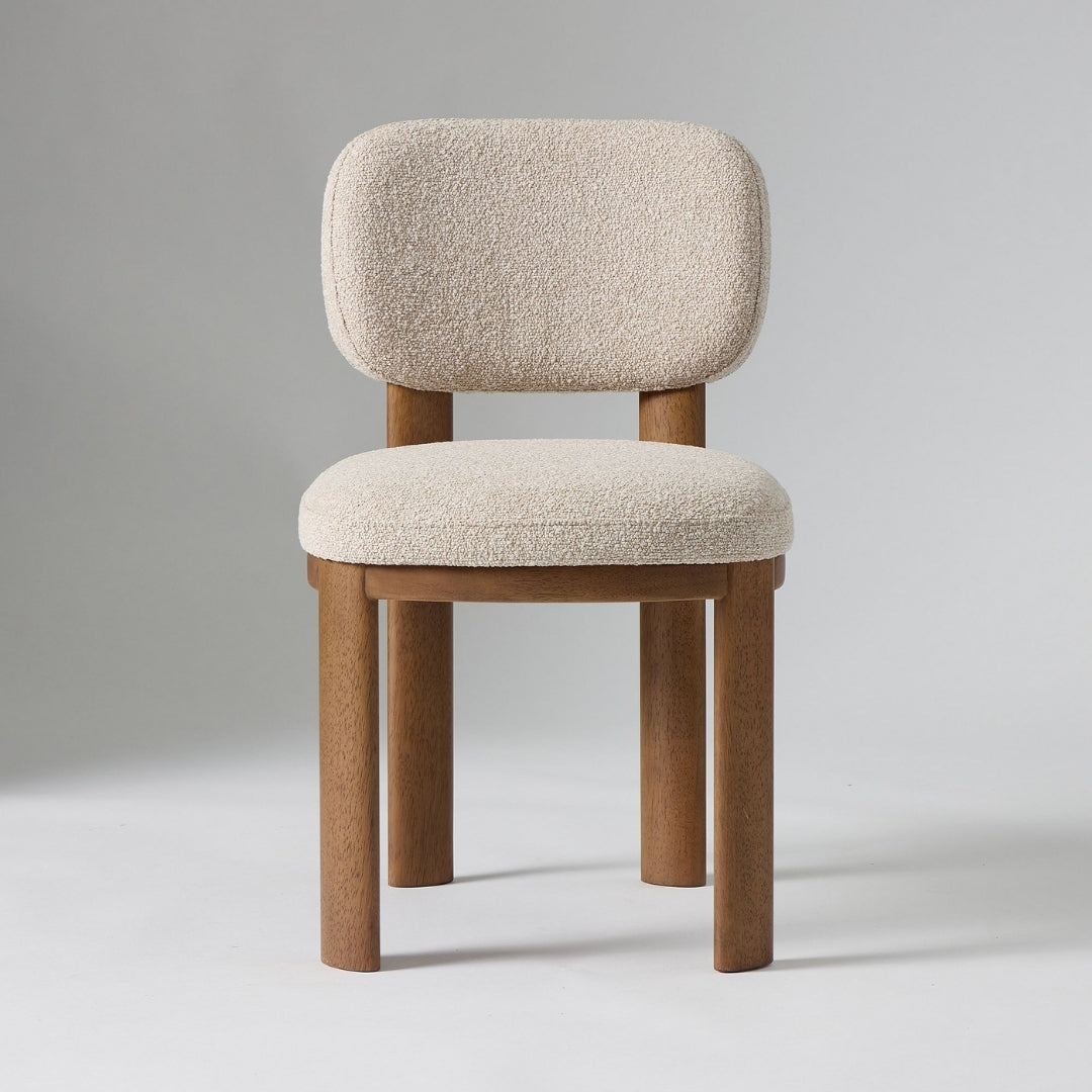 Contemporary Soft Beige Wooden Dining Chair