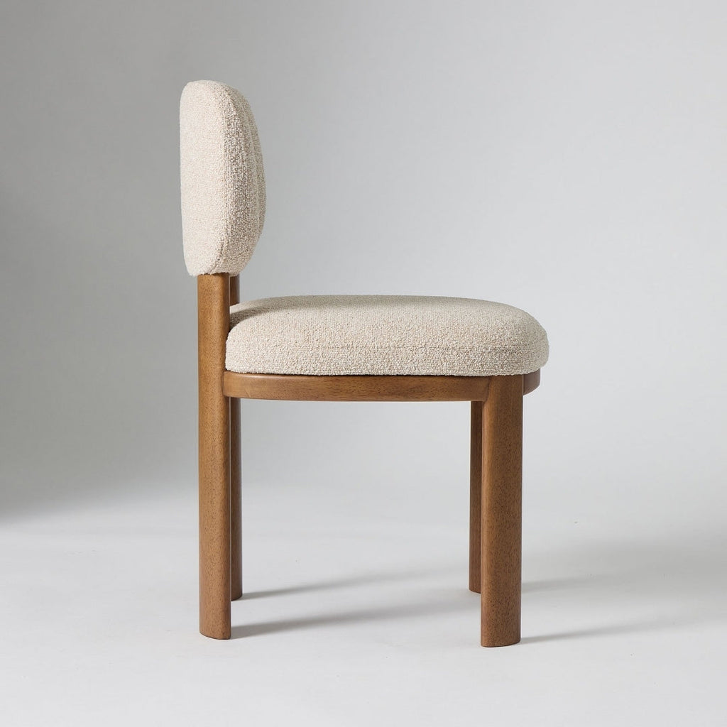 Contemporary Soft Beige Wooden Dining Chair