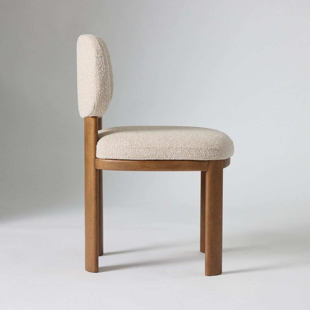 Contemporary Soft Beige Wooden Dining Chair