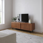 Urban Slatted Wood TV Unit