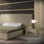 Diamond Quilted Nightstand with Marble Top