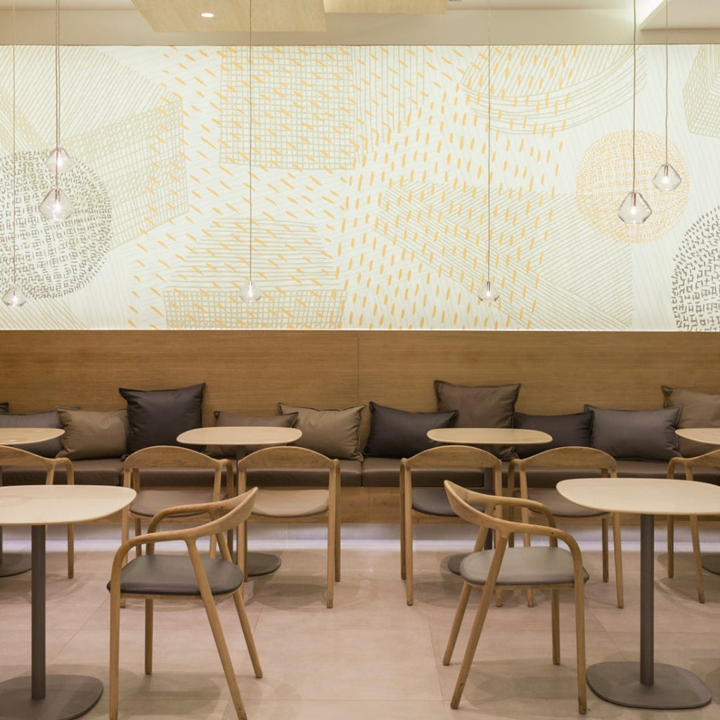 Solid Wooden Upholstered Dining Chair with Armrest 