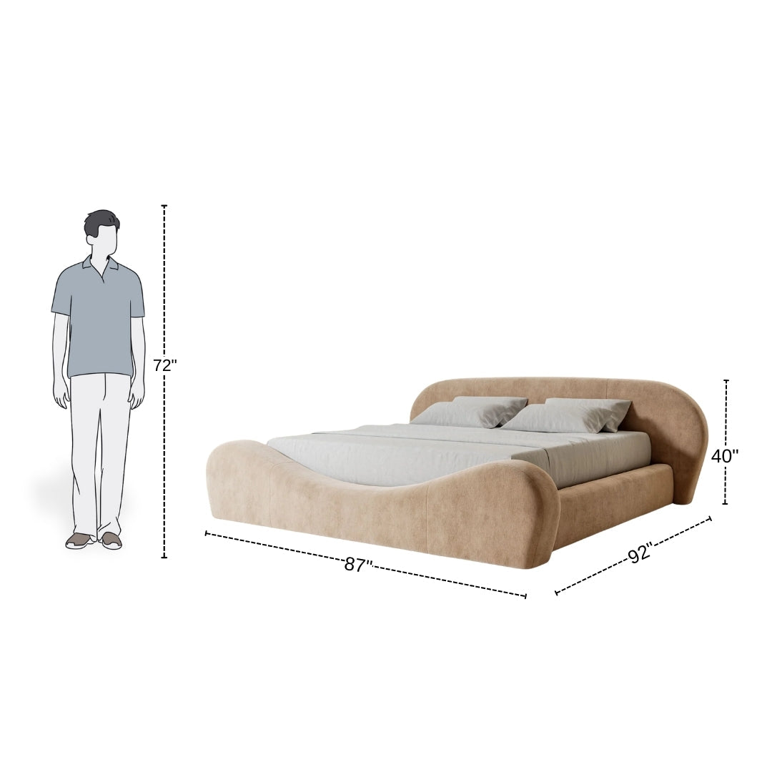 Luna Crest Curved Headboard Bed