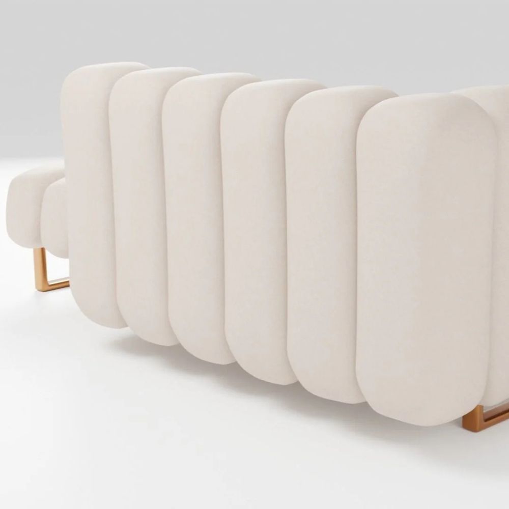 3 Seater Tufted Lounger Sofa