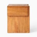 Brown Solid Wood Contemporary Nightstand  