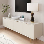 Modern Minimalist Striped Panel TV Unit