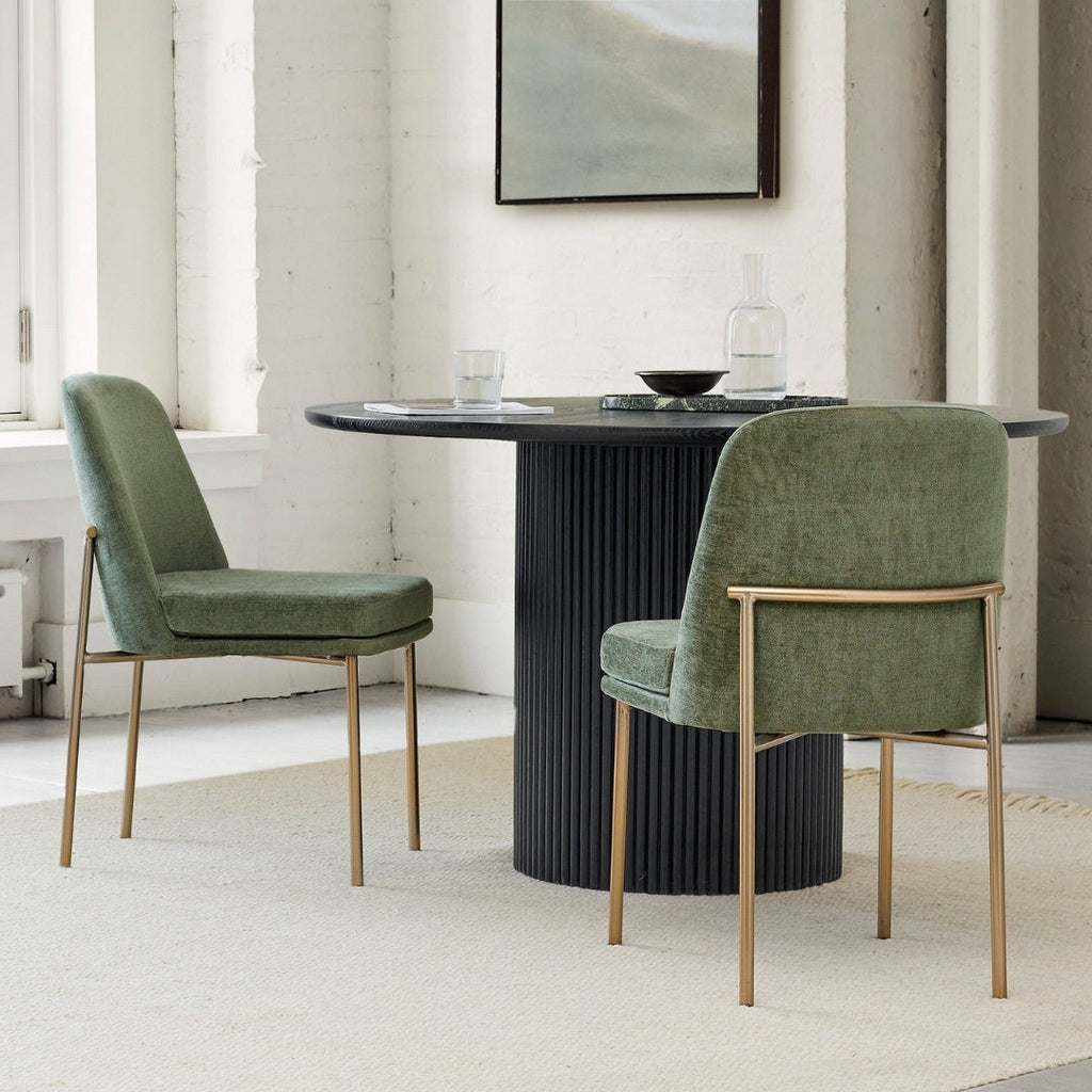 Elegant Sage Green Upholstered Dining Chair