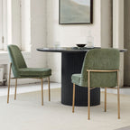 Elegant Sage Green Upholstered Dining Chair