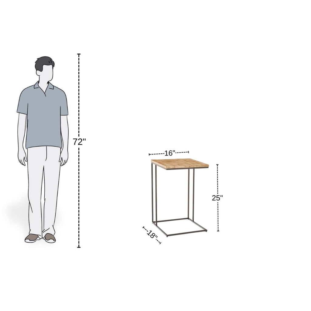 Slate Edge Minimal Side Table