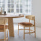 Organic Texture Dining Chair with Natural Finish