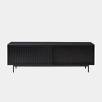 Modern Charcoal Slatted TV Unit