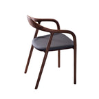 Solid Wooden Upholstered Dining Chair with Armrest 