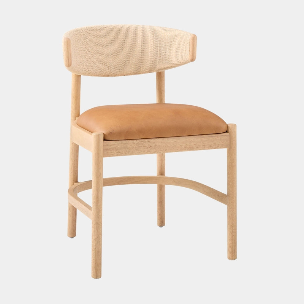 Organic Texture Dining Chair with Natural Finish

