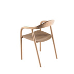 Solid Wooden Upholstered Dining Chair with Armrest 