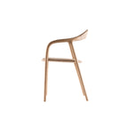 Solid Wooden Upholstered Dining Chair with Armrest 