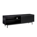 Modern Charcoal Slatted TV Unit