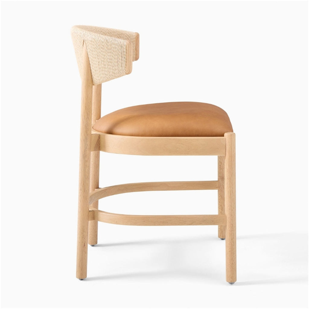 Organic Texture Dining Chair with Natural Finish

