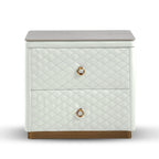 Classic Cocoa Nightstand with Gold Pulls