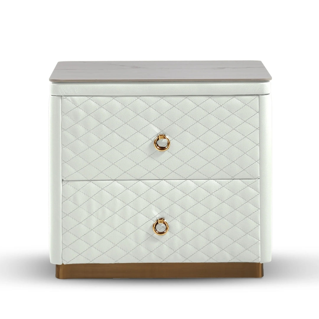 Classic Cocoa Nightstand with Gold Pulls